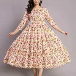 biffy Women Floral Print Fit & Flared Dress-picture-12