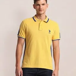 u.s. polo assn. Men Colourblock Slim Fit Polo T-Shirt-picture-28