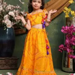saka designs Girls Lace Lehenga with Choli-picture-11