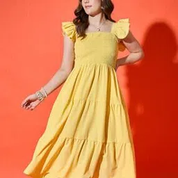 dimpy garments Women Square Neck Fit and Flare Dress-picture-17