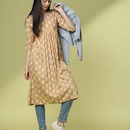 acai Women Paisley Print Flared Kurta-picture-36