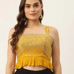 niharikaa designer studio Embellished Back Open Blouse-picture-15