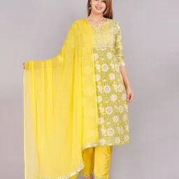 jc4u Floral Print Straight Kurta Set-picture-40