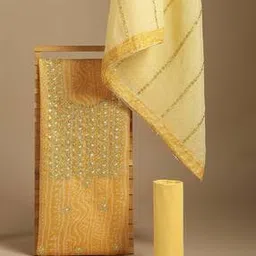 Hand Dyed Gota Patti Unstitched Dress Material-image-49