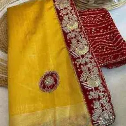 nyrika Women Sequins Embroidery With Bandhani Print Art Silk Saree  -picture-52