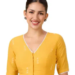 studio shringaar Women Floral Print Front-Open Blouse image 1