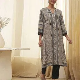 biba Women Printed Straight Kurta-picture-35