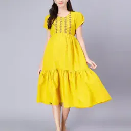 nightspree Women Embroidered Fit & Flare Dress-picture-30
