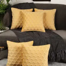 monkdecor Set of 5 Embroidered Cushion Covers 12" x 12"  image 1