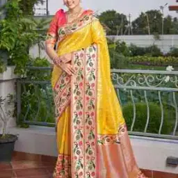 manohari Women Banarasi Saree with Blouse Piece-picture-21