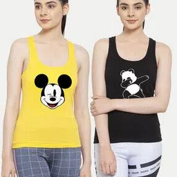 friskers Pack of 2 Cartoon Print Tank Top-picture-35