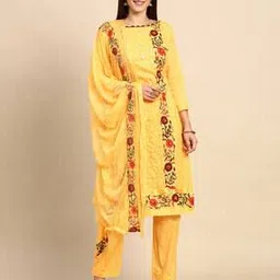 revangi Women Embroidered 3-Piece Unstitched Dress Material-picture-38