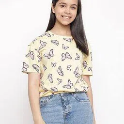 li'l tomatoes Butterfly Print Round-Neck Top-picture-48