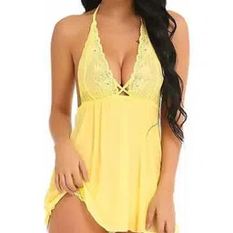 cup's-in Women Lace Halter-Neck Babydoll-picture-45