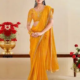ri-wah Women Design Zari Embroidered Traditional Saree-picture-26