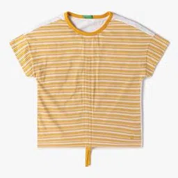 united colors of benetton Girls Striped Round-Neck T-Shirt-picture-52