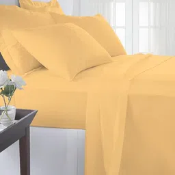 pizuna 400TC Cotton King Bedsheet With Pillow Covers image 1