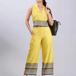 amarasha Women Chevron Print Top & Pants Co-Ord Set-picture-51
