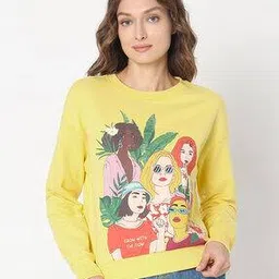 vero moda Women Graphic Print Regular Fit Sweatshirt-picture-29