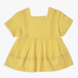 marks & spencer Girls Embroidered Relaxed Fit Square-Neck Top-picture-50