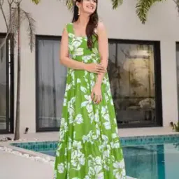 svaraa Women Floral Print Gown Dress-picture-32