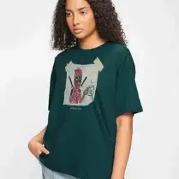 buda jeans co Women Graphic Print Crew-Neck T-Shirt-picture-52