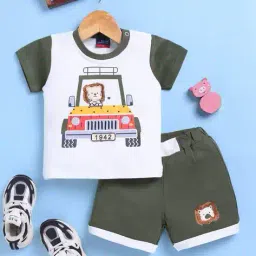 jb club Printed T-Shirt with Shorts Set image 1