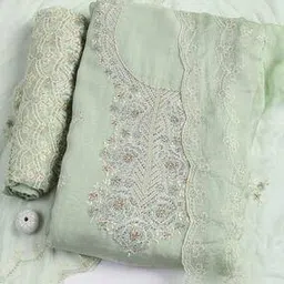 mbz.in by meena bazaar Women Embroidered 3-Piece Unstitched Dress Material-picture-25