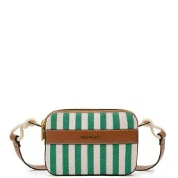 miraggio Women Striped Sling bag with Zip Closure image 1