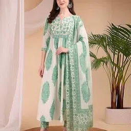 berrylicious Women Floral Anarkali Kurta Set-picture-48