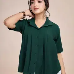 revangi Women Regular Fit Top with Button Closure -picture-19