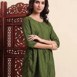 Women Printed A-Line Kurti-image-1