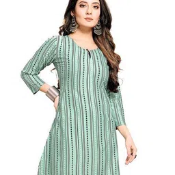 yf yipsy fashion Women Striped A-Line Kurta  image 1