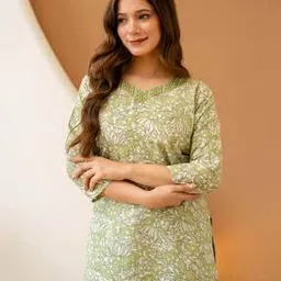 revangi Women Floral Print Straight Tunic-picture-26