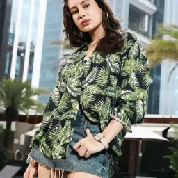 pinacolada Women Tropical Print Relaxed Fit Shirt image 1