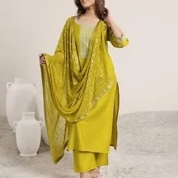 gerua by libas Women Round-Neck Straight Kurta Suit Set-picture-36