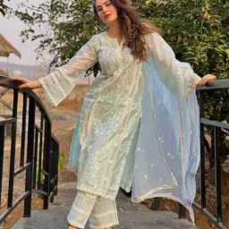 indie picks Embroidery Straight Kurta Set image 1