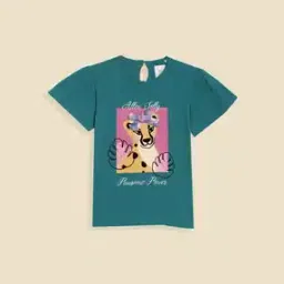allen solly Girls Graphic Print Regular Fit T-Shirt-picture-12