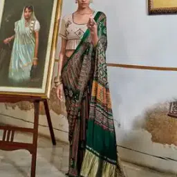 ri-wah Ajrak Printed Silk Saree -picture-50