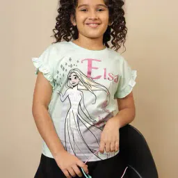 kidsville Girls Graphic Oversized Fit Round-Neck T-Shirt image 1
