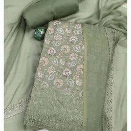 mbz.in by meena bazaar Women Self-design Unstitched Dress Material image 1