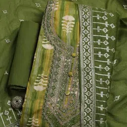 mbz.in by meena bazaar Women Self-design Unstitched Dress Material image 1