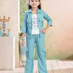 muhuratam Girls Graphic Pants with Top-picture-12