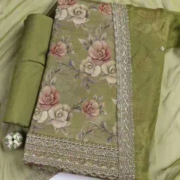 mbz.in by meena bazaar Women Self-design Unstitched Dress Material image 1