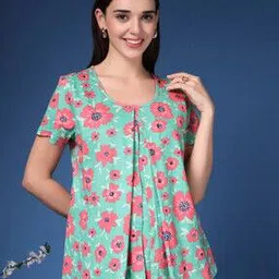 zelena Women Floral Print Relaxed Fit Top-picture-38