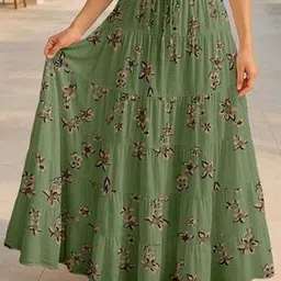 moomaya Women Maxi Tiered Skirt-picture-28