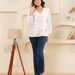 znkl Women Self-design Shirt image 1