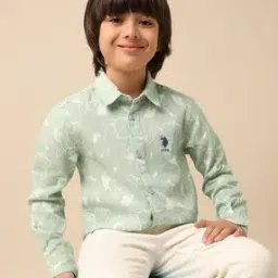 u.s. polo assn. Boys Floral Regular Fit Shirt-picture-22