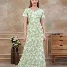 sand dune Women Floral Print Nighti-picture-13