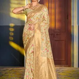 Women Zari Woven Banarasi Saree-image-54
